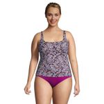 Lands' End  Underwire Floral Paisley Tankini Top Swimsuit Bathing Suit Size 10 Photo 6