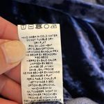 GBTSO Blue Velvet Long Sleeve Wide Neck One Shoulder Thong Bodysuit Photo 6