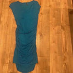 Riller & Fount Heidi Heidi Cap Sleeve Shirred Mini High Low Hem in Blueberry 2 Blue Size undefined Photo 2