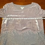 Sundance  Velvet Lace Long Sleeve Blouse Gray Size‎ Small Photo 6