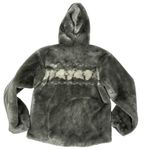 Woolrich VTG  Womens Plush Grey "Tumbleweed Leaves" Jacket Hooded Sz S Photo 2