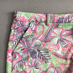 Parker Stella Womens Floral Shorts Size 16 Pink Multi Tropical Resort Travel Photo 2