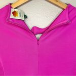 Farm Rio NEW  Bright Pink Long Sleeve Twist Front Cut Out Bodysuit Photo 9