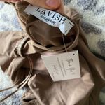 Lavish Brown Halter Bodysuit Photo 3