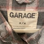 Garage Lace Up Bow Side Cozy Flannel Shirt Photo 1