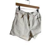 Levi's Levi’s 501 Original White High Rise Preppy Casual Denim Jean Shorts Size 28 Photo 5