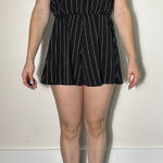 Final Touch y2k Black White Striped Romper MADE IN USA Size Small Photo 0