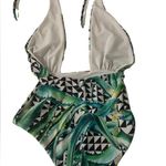 Mara Hoffman ALOE GREEN CROSS TOP ONE PIECE Swimsuit Sz Small Photo 3