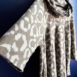 Scarlett Gray and White Cowl Neck Sweater with Flowing Silhouette Photo 2