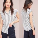 Anthropologie Maeve Fairhope Striped Buttondown Size Large $78 Photo 1