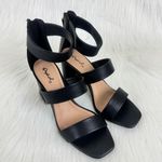 Qupid Women's  Dorcas Faux Leather Multi Strap Block Heel Sandals Black Size 8 Photo 7