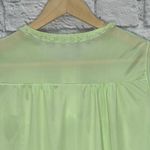 Vintage Nancy King Short Nylon Satin Nightgown Mint Green Size M Floral Size M Photo 4