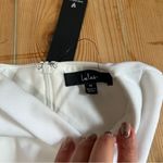 NWT Headed to Cocktail Hour White Halter Tulip Mini Dress Size M Photo 8