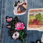 Maurice's Maurice’s Wash Jean Jacket adorned with assorted patches women's medium Photo 9