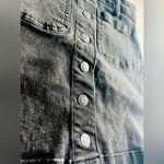 Madewell  | Patch Pocket Exposed Button Up Denim Mini Skirt in Black Size 25 Photo 4