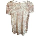 American Eagle  Soft & Sexy T-Shirt‎ XS Brown & Beige Marble Print Criss Cross Photo 3