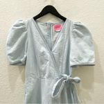 Kate Spade NJMUA508 Denim Wrap Dress Size 0 Bleached Indigo Midi Dress NWT Photo 6