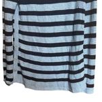 Talbots  Tunic Sweater Womens Medium Blue Multicolor Stripe Pullover Boat Neck Photo 3