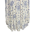 Free People Flowers in Your Hair Floral Smocked Top White Blue Size Small Photo 3