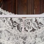 Free People shirt Lace Scallop Hem Top XS Romantic Cottagecore Boho Photo 3