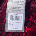 Ruff Hewn  Grey Red Black Velvet Cold Shoulder Blouse Photo 2