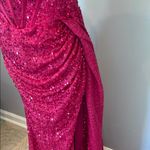 Elegant Pink Sequin Gown Maxi length large Photo 3