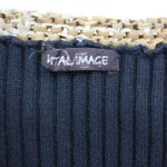VITAL IMAGE Black Brown Vintage 2000's Plaid Ribbed Knit Sweater Photo 2