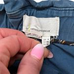 Anthropologie Pants Women’s O Teal Ellie Embroidered Belted Barrel Leg Utility Photo 2