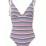 Solid & Striped NIP Olympia One Piece Swimsuit Stripe M Photo 0