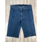 J+CO Denim Shorts Womens Size 26 Medium Blue Wash High Rise Seamed 10" Bermuda Photo 1