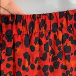 ZARA Red Ruffle Leopard Animal print Skirt Photo 3