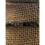 8 Strand Seed Bead Necklace Dichroic Glass Pendant Silver Tone Hematite Photo 4