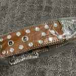 Urban Outfitters Allover Rhinestone Western Belt NWT Size S - Brown Photo 5