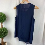 3.1 Phillip Lim  Blue Sleeveless Ruffle Front Blouse Top M Photo 2