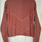 Cynthia Rowley  Size Medium White and‎ Orange Stripped Turtleneck Soft EUC Photo 0