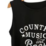 Country Music And Beer Thats Why Im Here Tank Top Mens Black White T Shirt NEW Size XL Photo 1