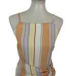 Altar'd State  Dress Small Orange Multi‎ Stripe Front Tie Boho Summer Photo 1