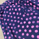 100% Cotton Navy Blue with Pink Polka Dot Pajama Pants Size XL Photo 1