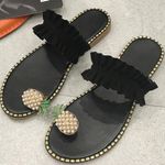 Pearl pineapple black ruffle sandals 7 Photo 3