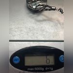 Trifari VTG  bracelet and earrings set silver tone black rope chain Photo 5