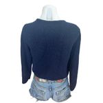 Derek Lam Blue Cardigan Sweater MEDIUM Preppy Blazer Sparkle Work Designer $270 Photo 5