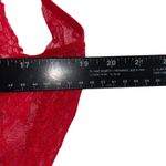 Red Lace Bodysuit Teddy Sheer Halter Neck String Tie Lingerie 4XL 3 pc Size undefined Photo 3