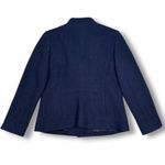 Talbots EUC  Petite Navy Blue Wool Blend Blazer Jacket Band Collar 8P Photo 1