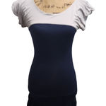 Twentyone Women's Colorblock Ruffle Hem Tunic Dress Size S Black & Gray Photo 0