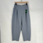Halara  Gray Mid Rise Pocket Barrel Leg Work Pants Pull-On NWT Size M Photo 2