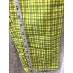 MINGA London Plaid Pants Women's Yellow Green Checkered High Waist size 2 Photo 2