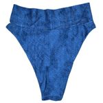 Aerie  High Cut Cheeky Bikini Bottoms Blue Denim Print Size S Photo 1