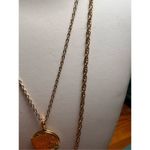 New Double Chain Layered Gold Tone Locket Pendent Necklace Photo 7