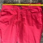 Eileen Fisher  Women’s Size 10 Watermelon Red Cotton Blend Skinny Jeans Photo 5