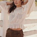 DÔEN Floryn Lace Trim Ruffle Long Sleeve Antique Walnut Small Photo 9